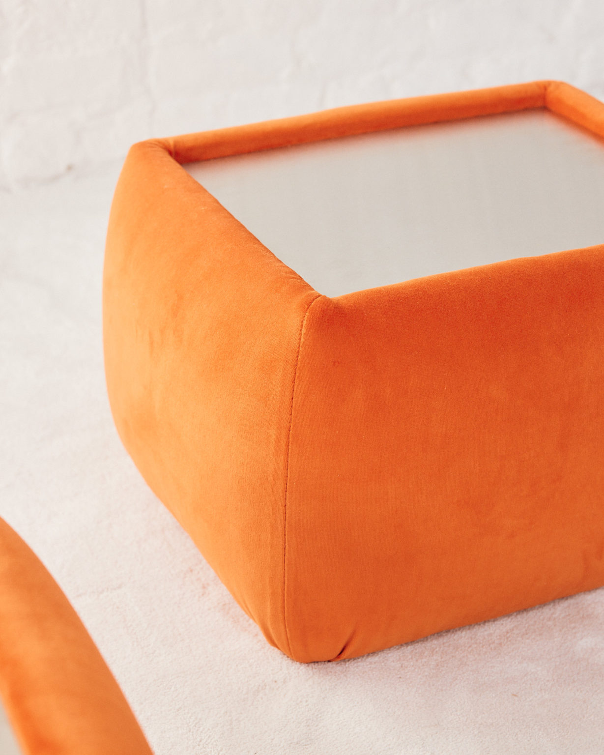 Orange Side table in style of Roche Bobois